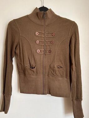 FEATHERS ZIP UP SWEATER 100% COTTON